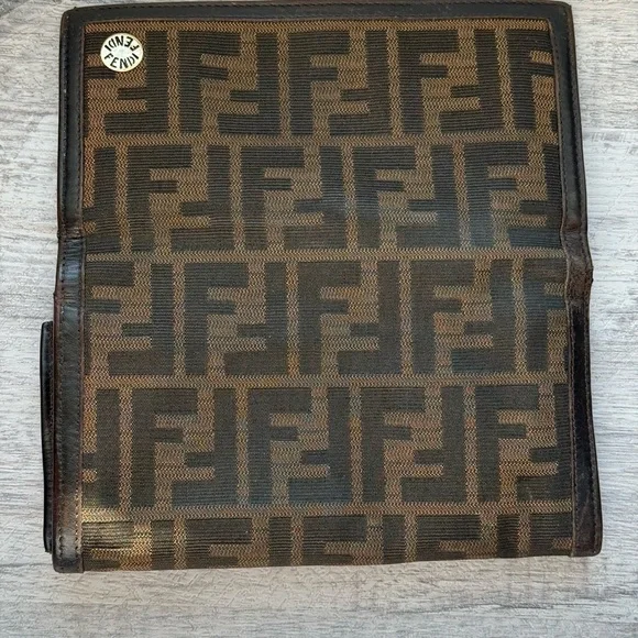 Vintage Fendi TriFold Diamond Print Wallet